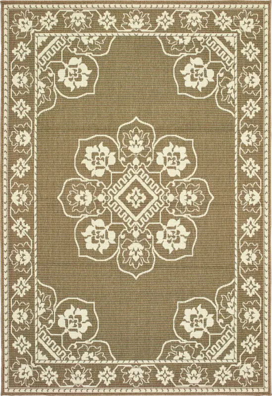 Bassbrook Tan 6'7 x 9'6 Indoor/Outdoor Rug