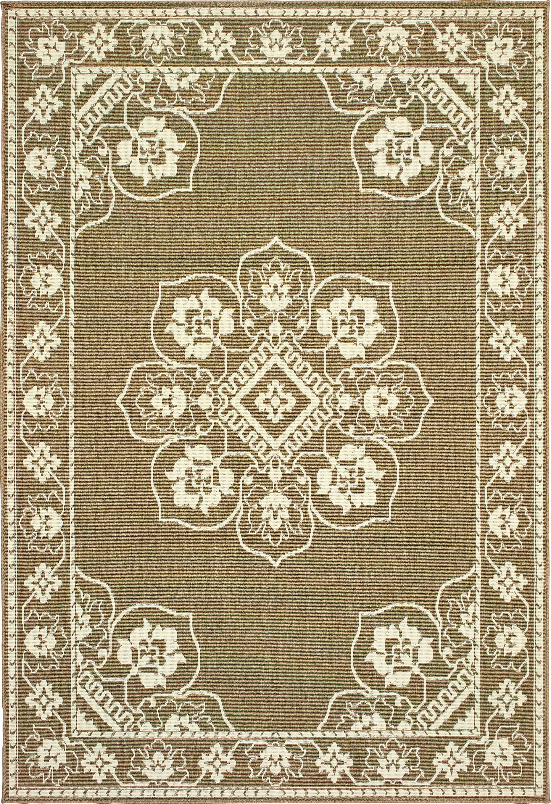 Bassbrook Tan 7'10 x 10'10 Indoor/Outdoor Rug - Image 1