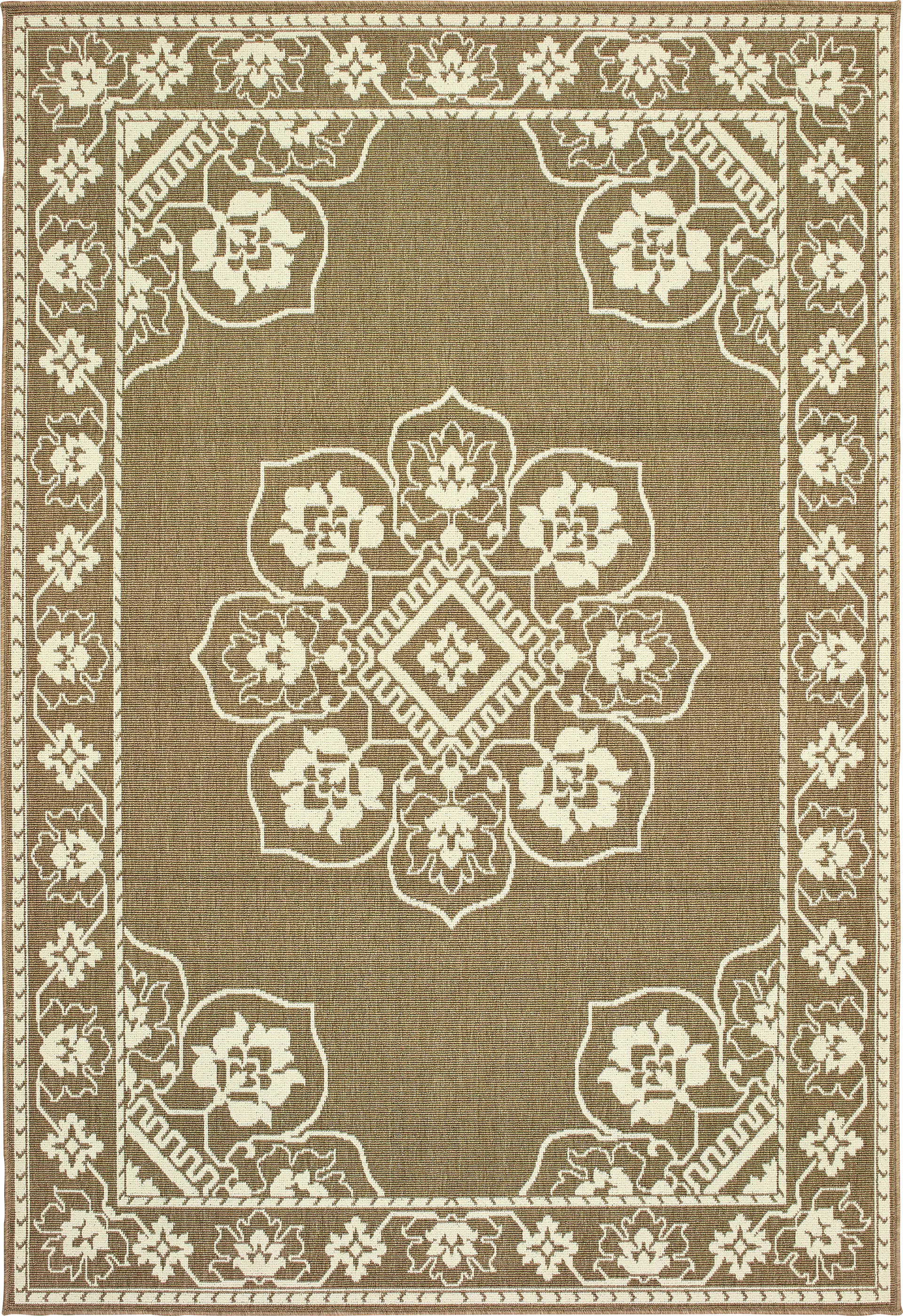 Bassbrook Tan 6'7 x 9'6 Indoor/Outdoor Rug