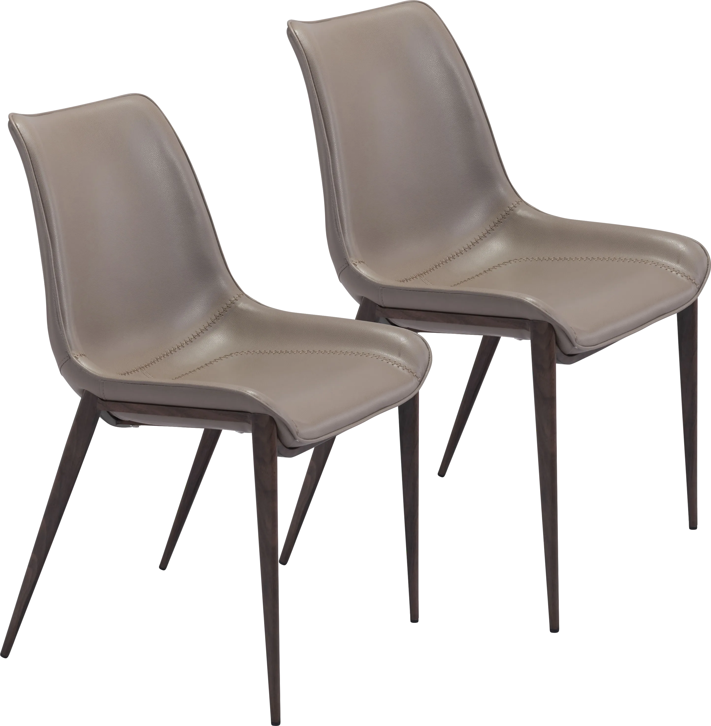 Wavell Gray Walnut Side Chair, Set of 2 - Thumbnail - Image 1