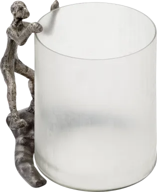 Trepador Silver Hurricane Candle Holder