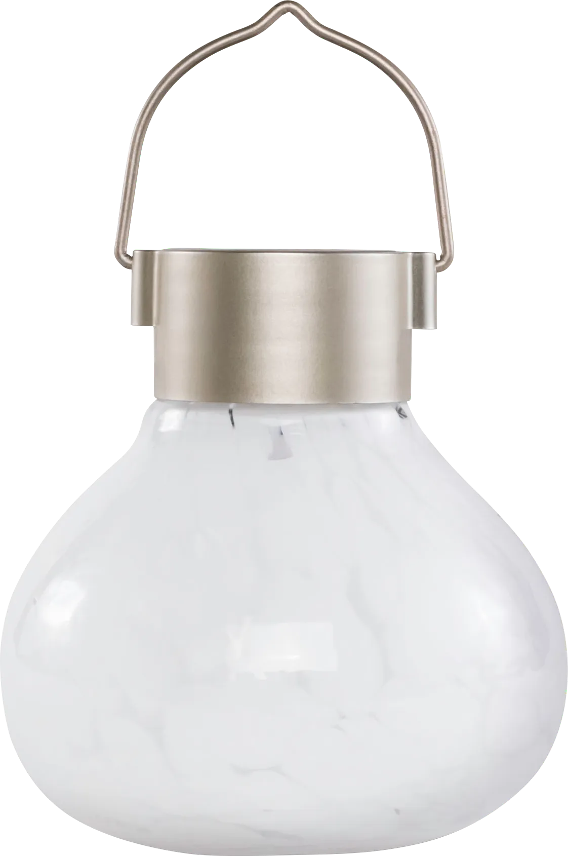 Emberley White Outdoor Solar Lantern - Thumbnail - Image 1