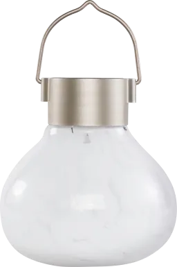 Emberley White Outdoor Solar Lantern