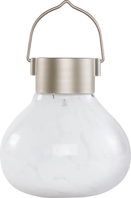 Emberley White Outdoor Solar Lantern