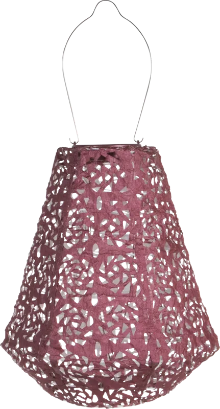 Rose Lace Purple Outdoor Solar Lantern