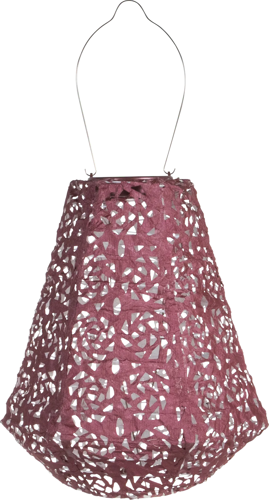 Rose Lace Purple Outdoor Solar Lantern - Image 1