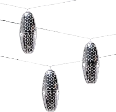 Shimmering Starscape Silver Outdoor Solar String Lights