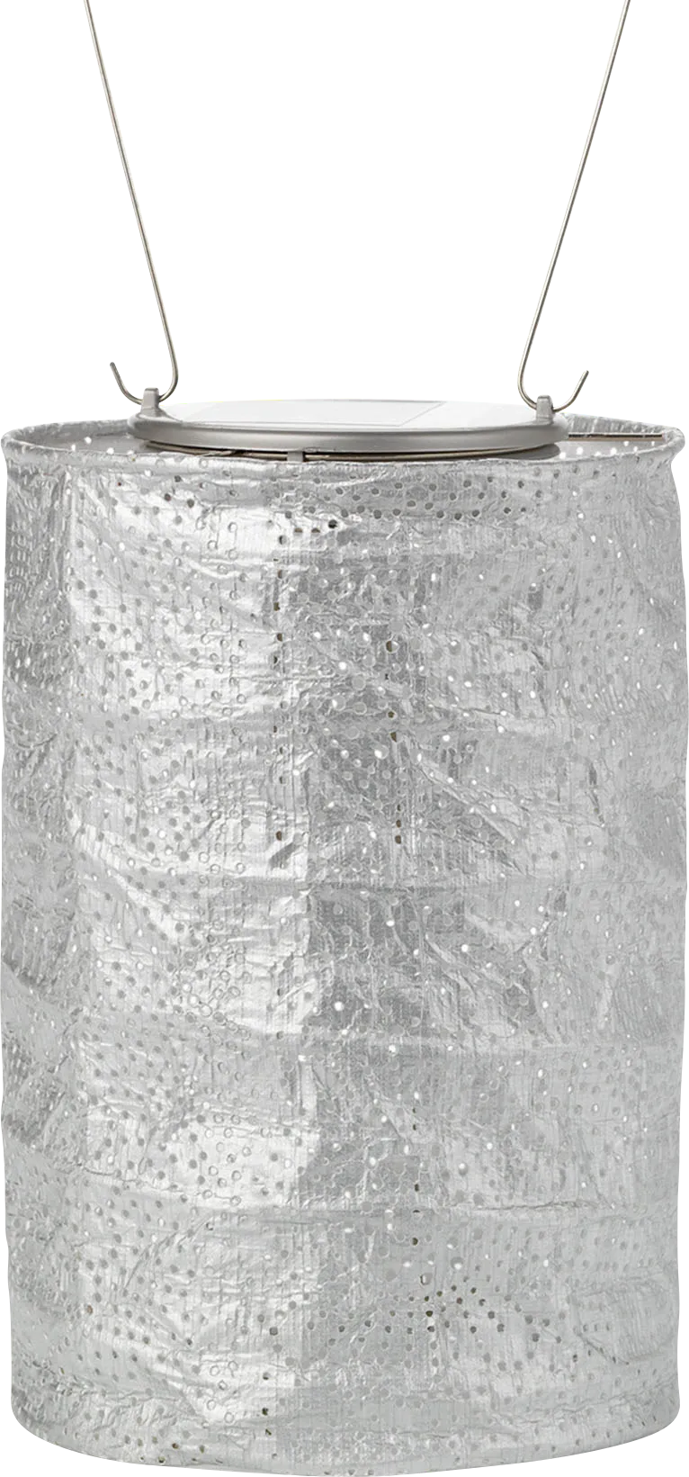 La Flora Silver Outdoor Solar Lantern - Thumbnail - Image 1