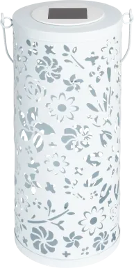 Blossom Hill White Outdoor Solar Lantern