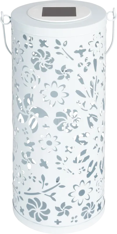 Blossom Hill White Outdoor Solar Lantern