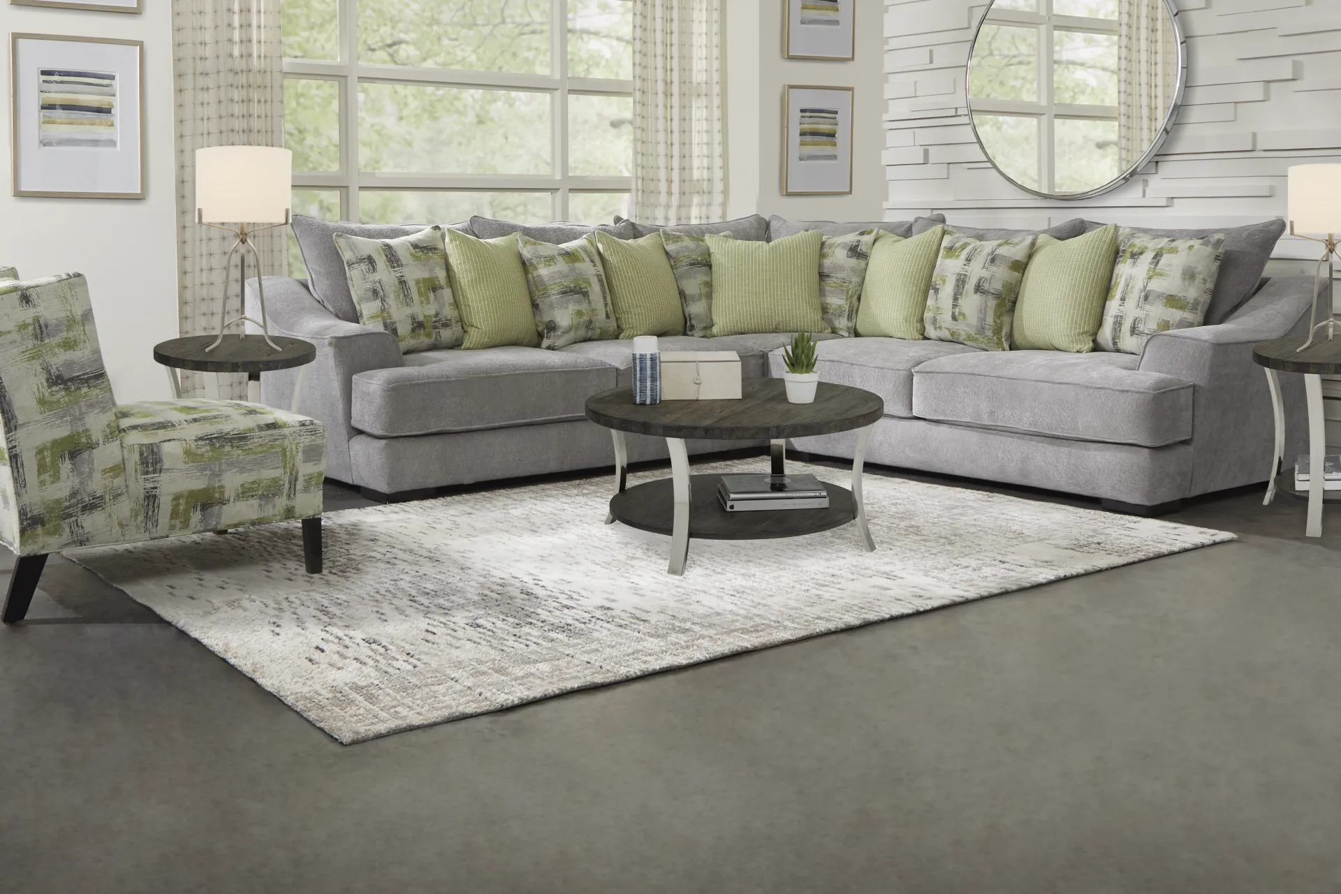 Kinley Gray 3 Pc Sectional - Image 1