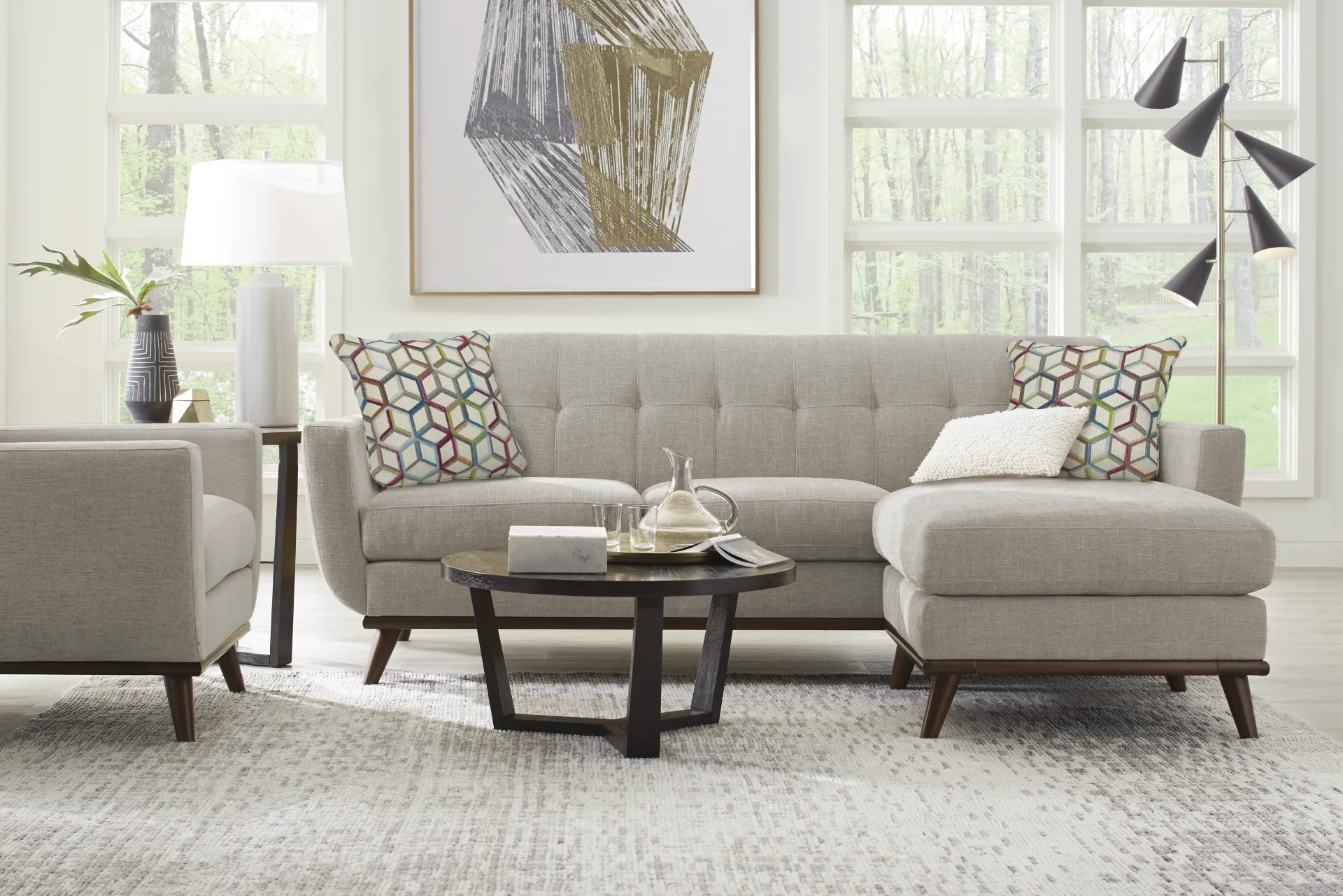 East Side Mushroom Chaise Sofa - Image 1