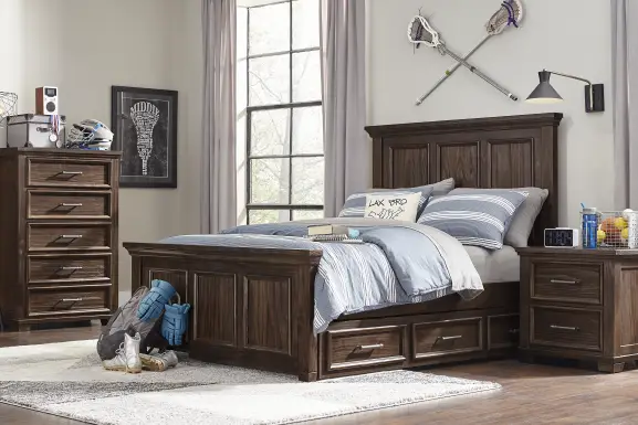 Kids Canyon Lake Java Full Panel Bedroom