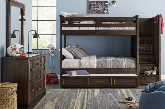 Kids Canyon Lake Java Twin/Twin Step Bunk