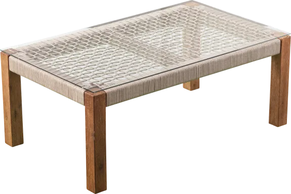 Pershington Outdoor Natural Cocktail Table