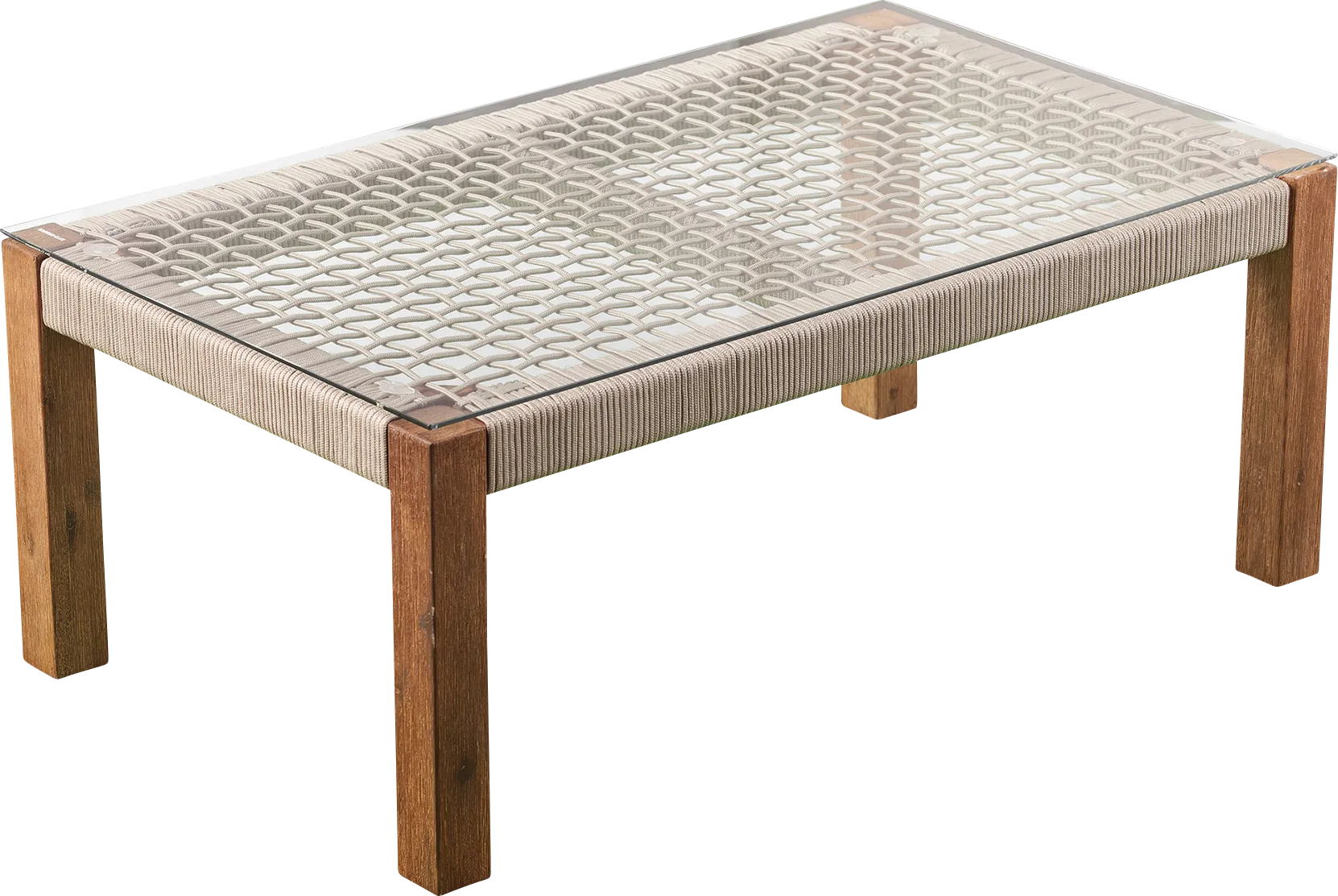 Pershington Outdoor Natural Cocktail Table - Image 1