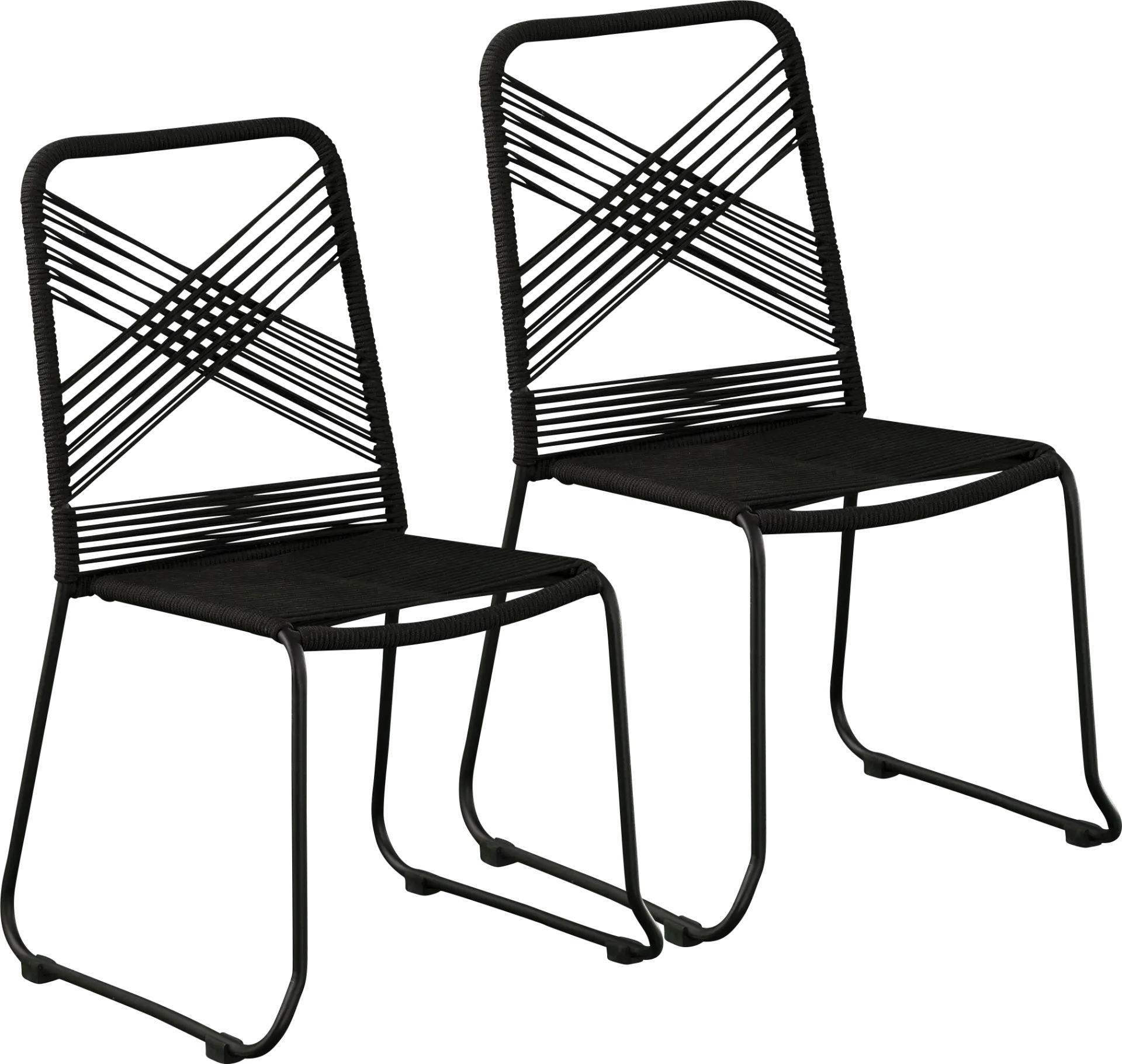 Donwood Black Outdoor Accent Chair, Set of 2