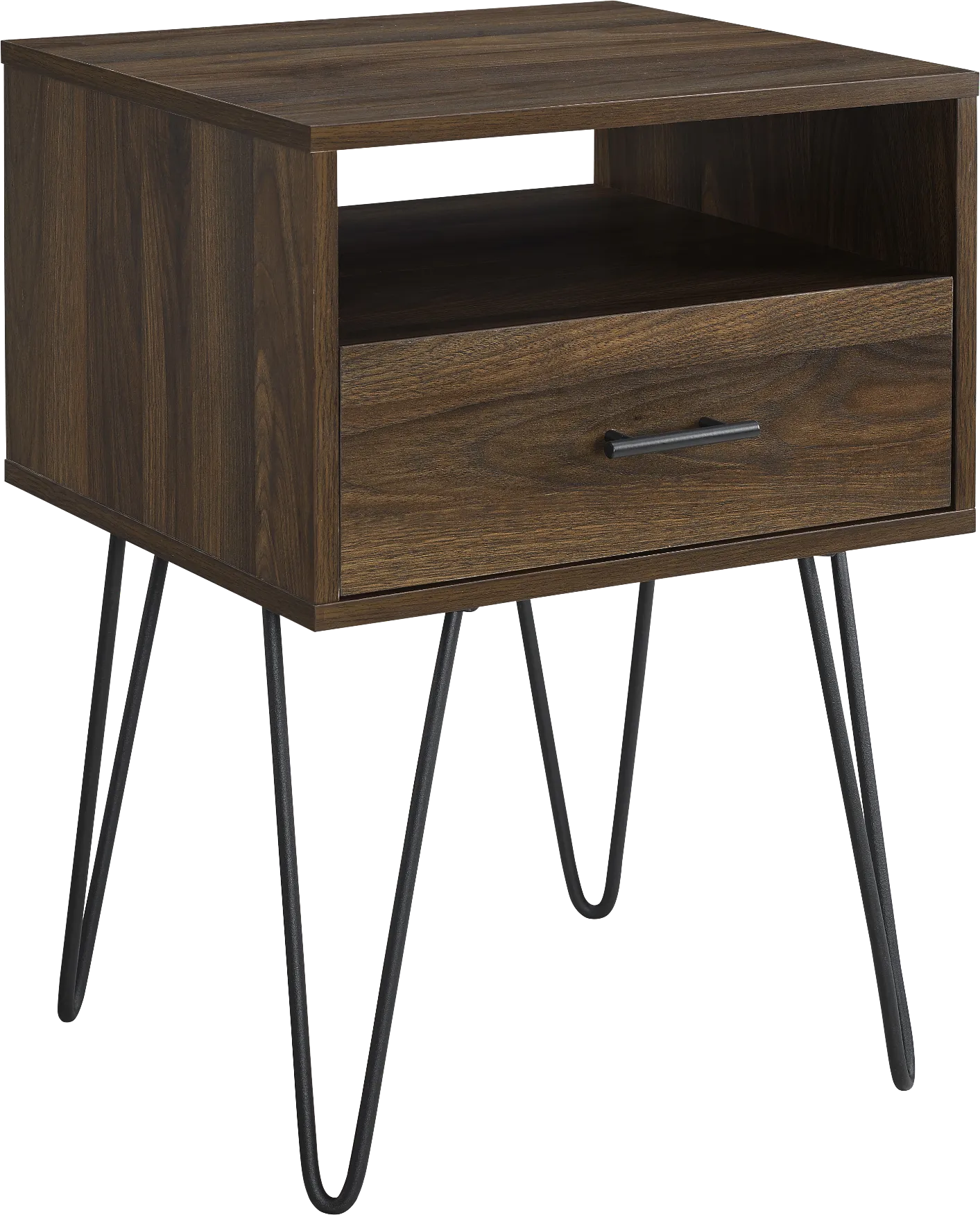 Clyburn Walnut Side Table - Thumbnail - Image 1