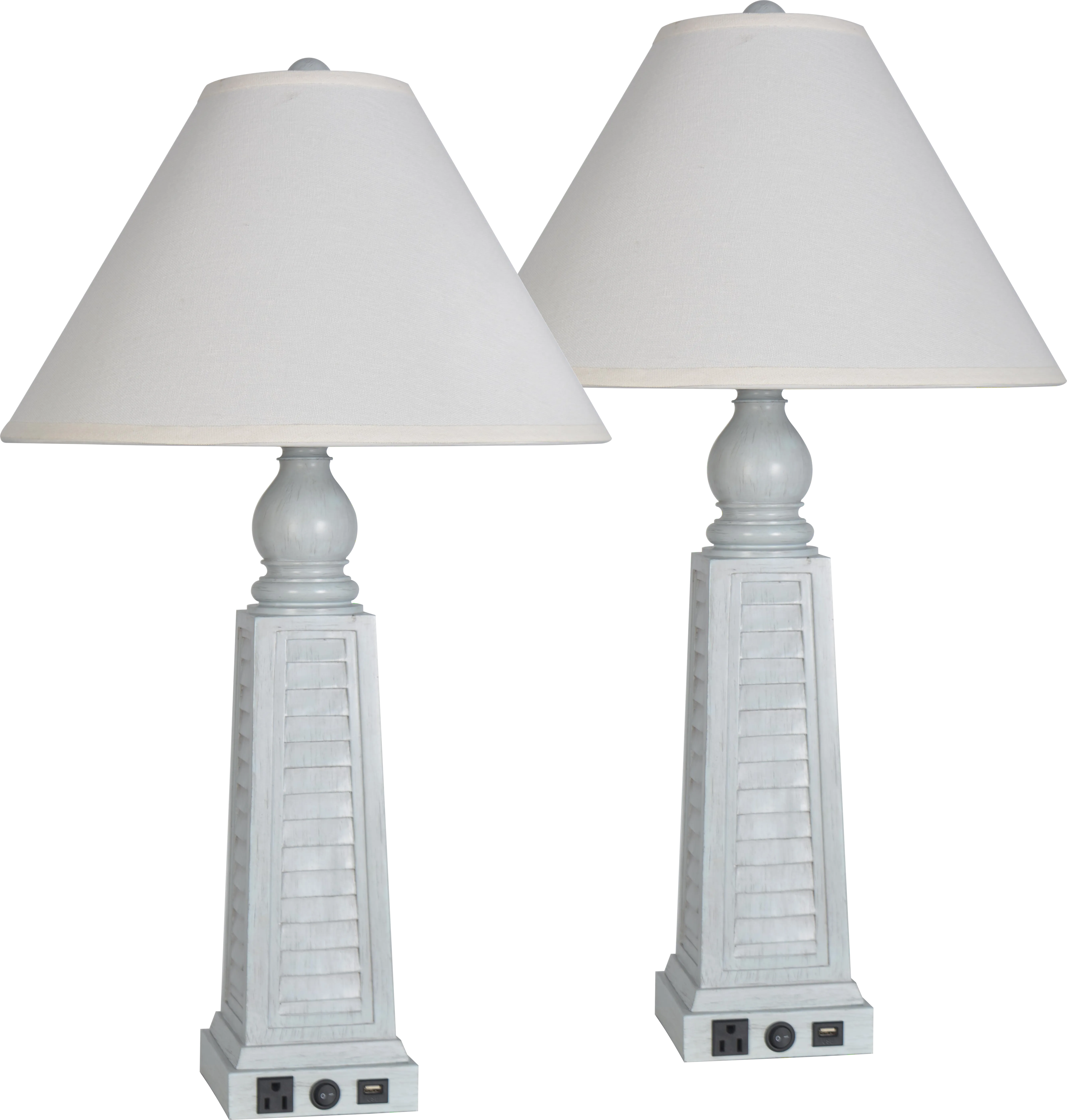 Anchor Lane Blue Table Lamps, Set of 2