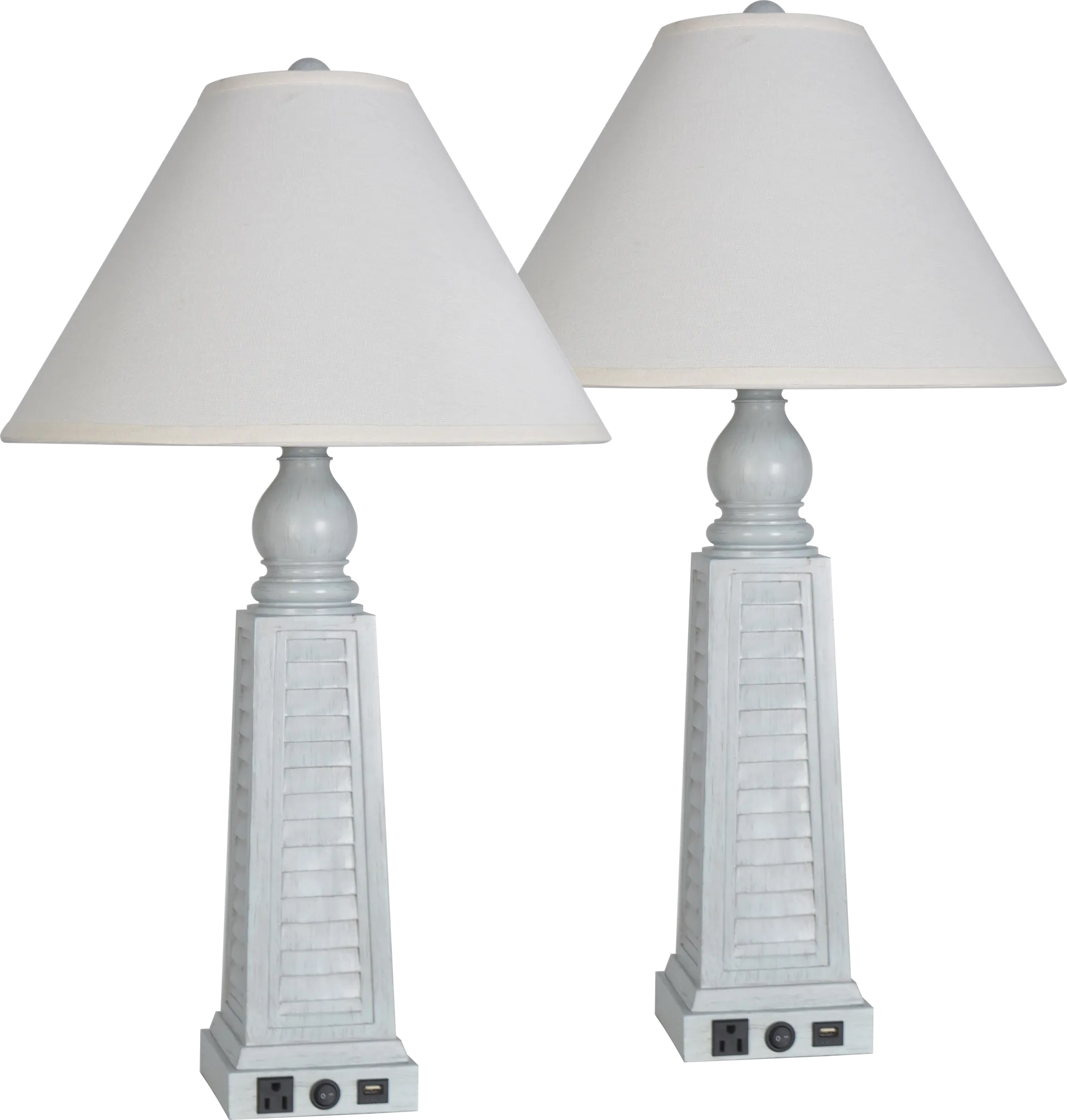 Anchor Lane Blue Table Lamps, Set of 2 - Image 1