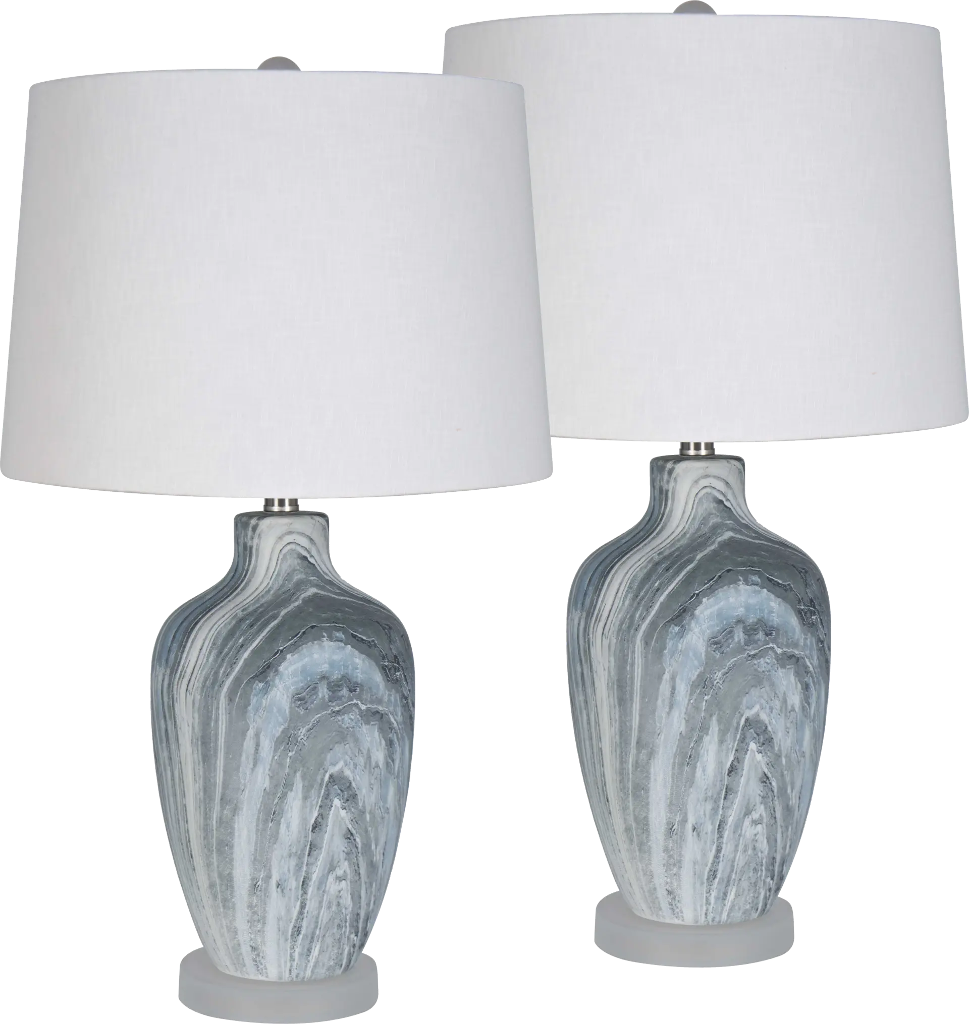 Lavonne Spring Blue Lamp, Set of 2