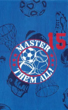 Kids Mini Athlete Blue 2'8 x 4'8 Rug