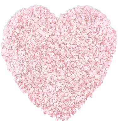 Kids Fluffy Heart Pink 3' x 3' Rug