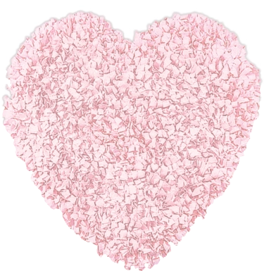 Kids Fluffy Heart Pink 3' x 3' Rug