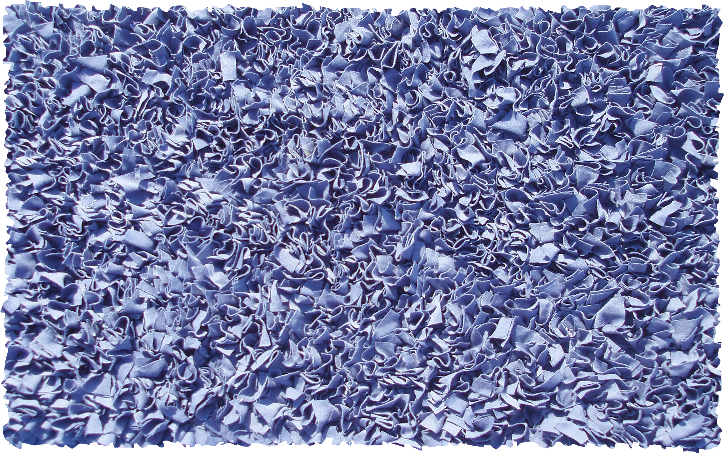 Kids Fuzzy Clouds Dark Blue 4'7 x 7'7 Rug - Thumbnail - Image 1