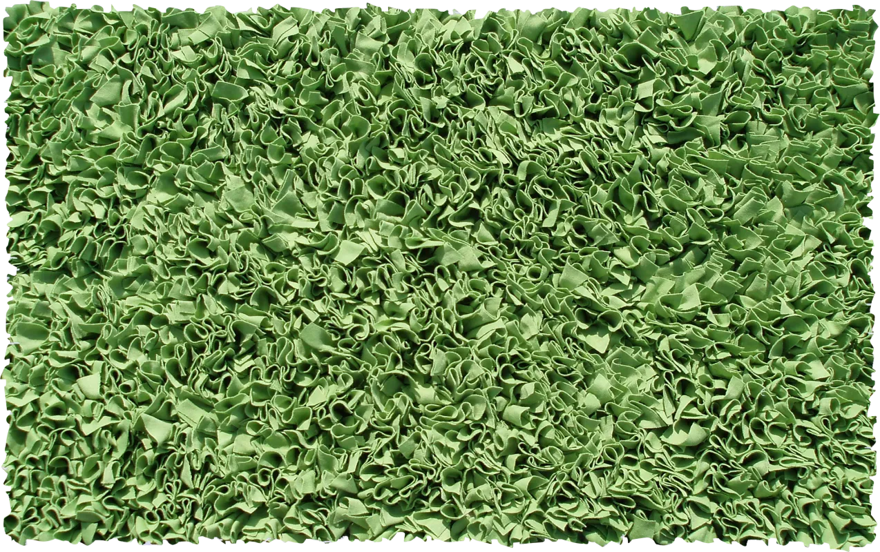 Kids Fuzzy Clouds Lime 4'7 x 7'7 Rug