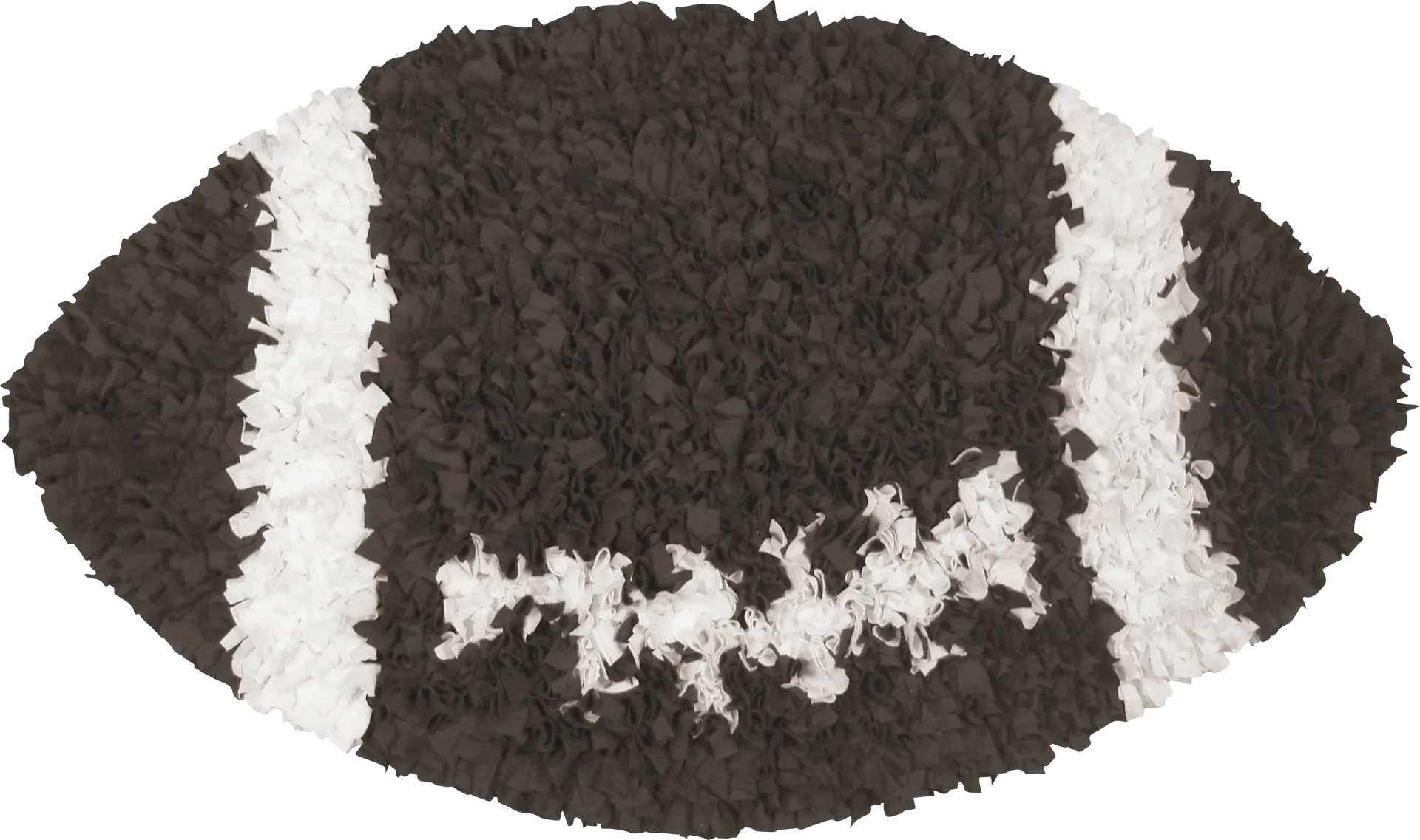 Kids Fluffy Football Brown 3' x 3' Rug - Image 1