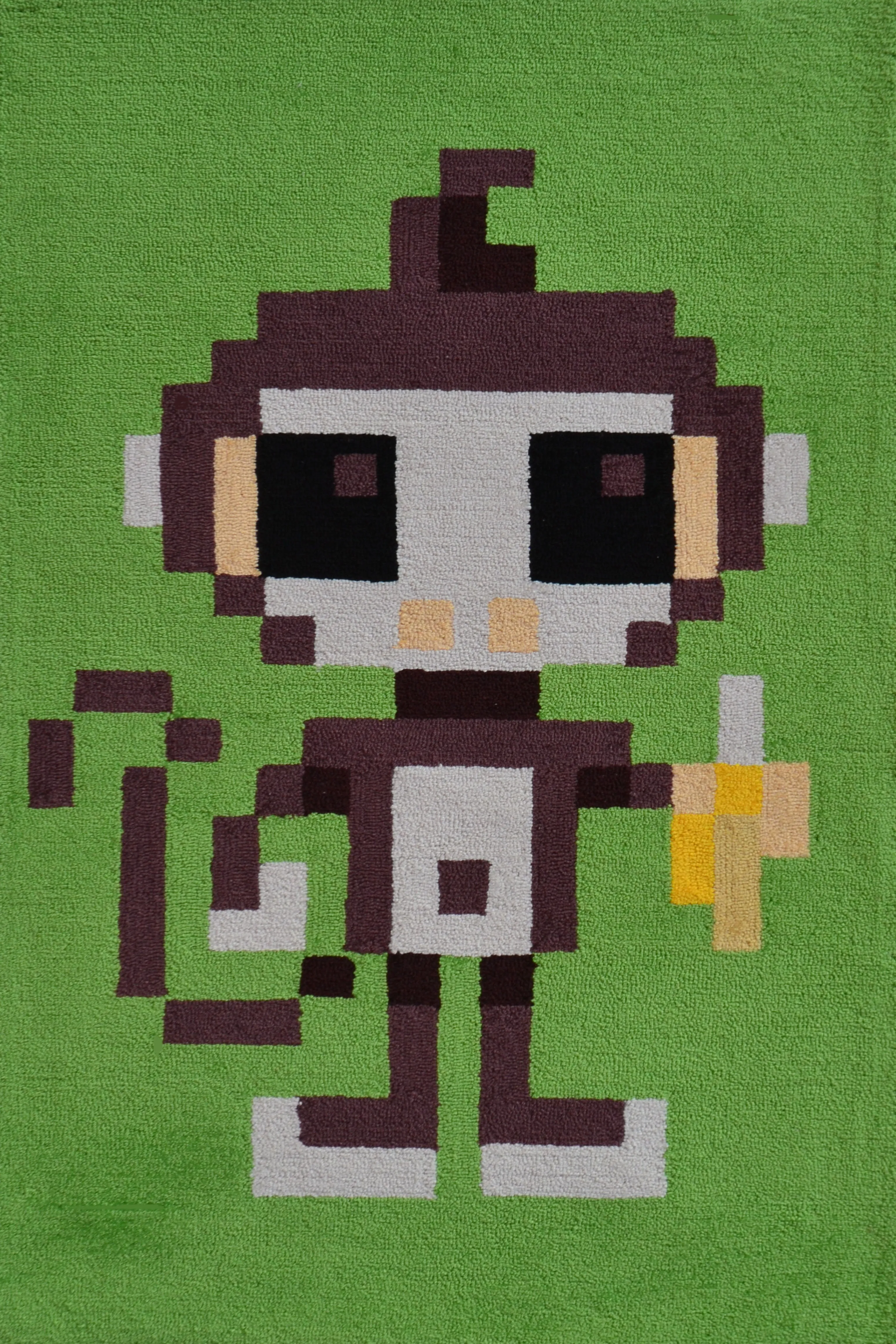 Kids Pixy Monkey Green 2'8 x 4'8 Rug - Thumbnail - Image 1
