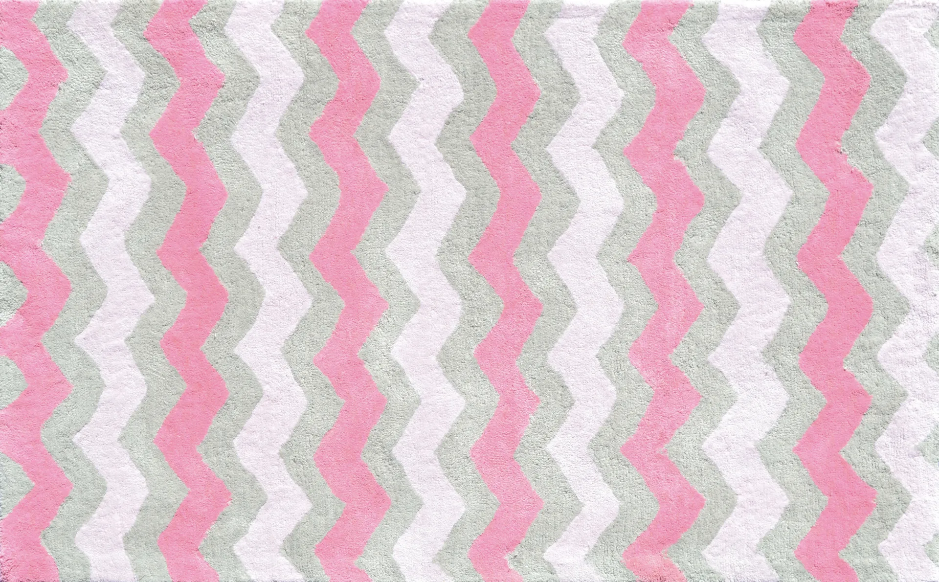 Kids Ziggy Waves Pink 2'8 x 4'8 Rug - Image 1