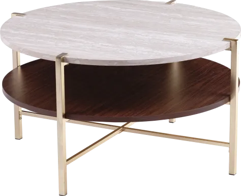 Journeyville White Round Cocktail Table