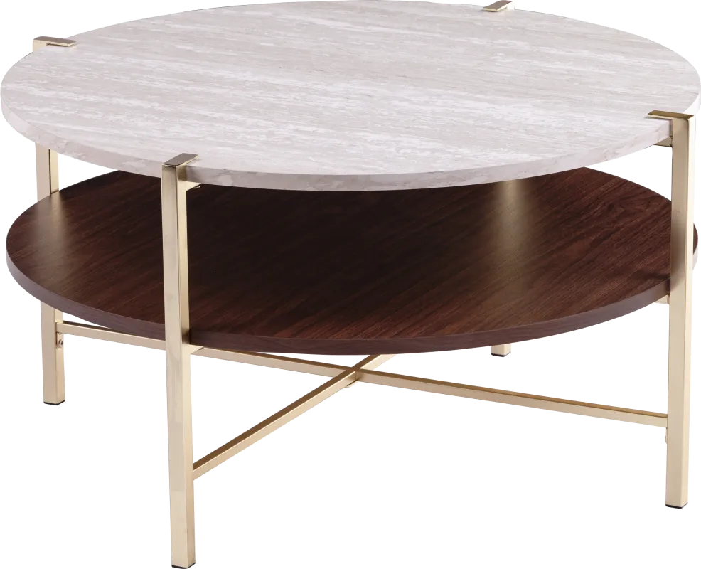 Journeyville White Round Cocktail Table