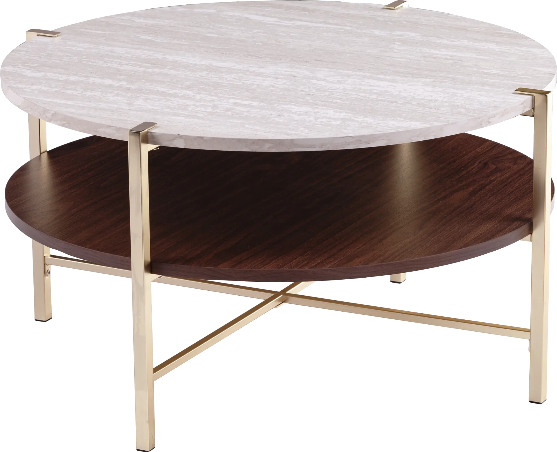 Journeyville White Round Cocktail Table - Image 1