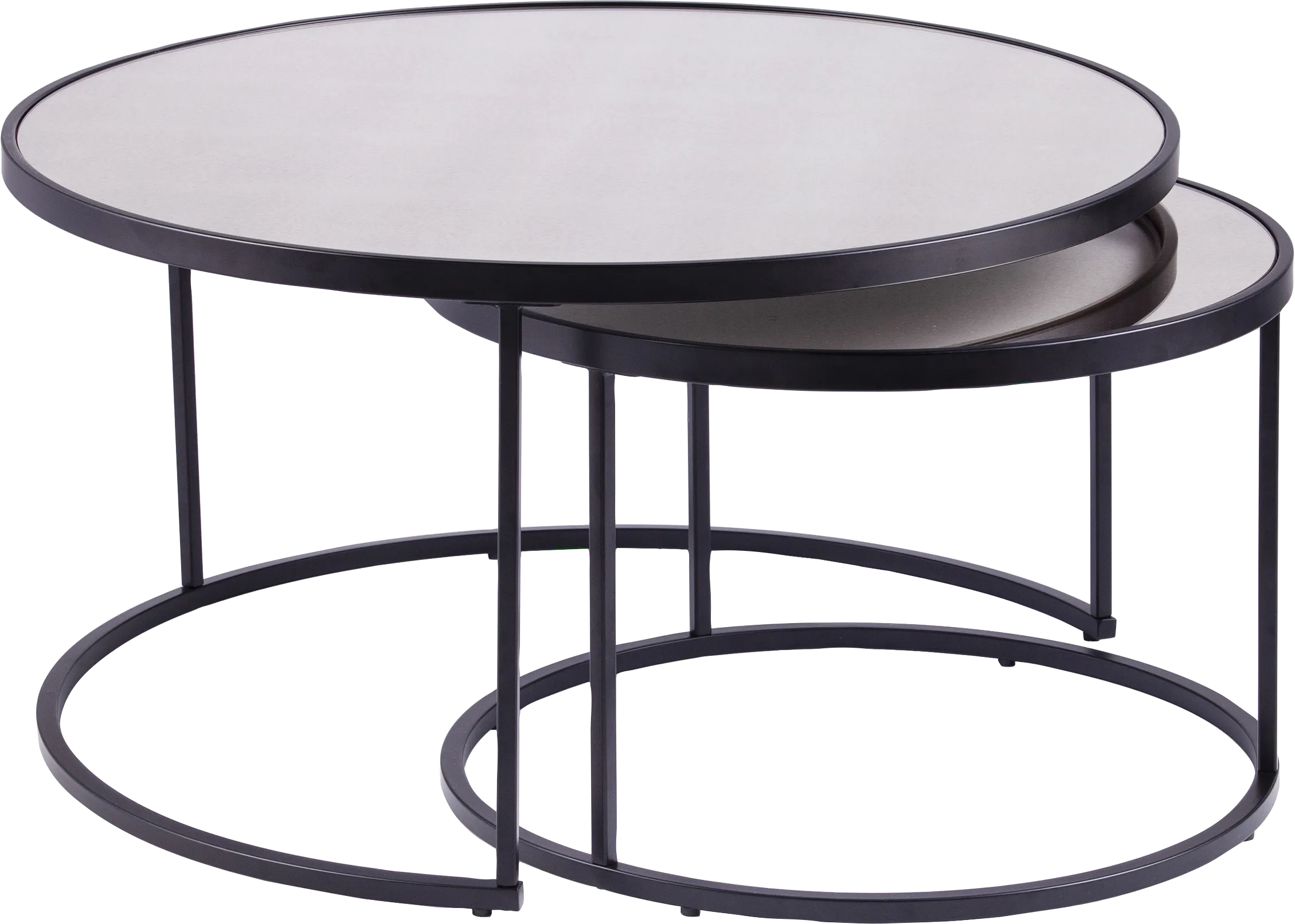 Leralynn Black Nesting Cocktail Table, Set of 2