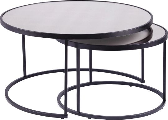 Leralynn Black Nesting Cocktail Table, Set of 2