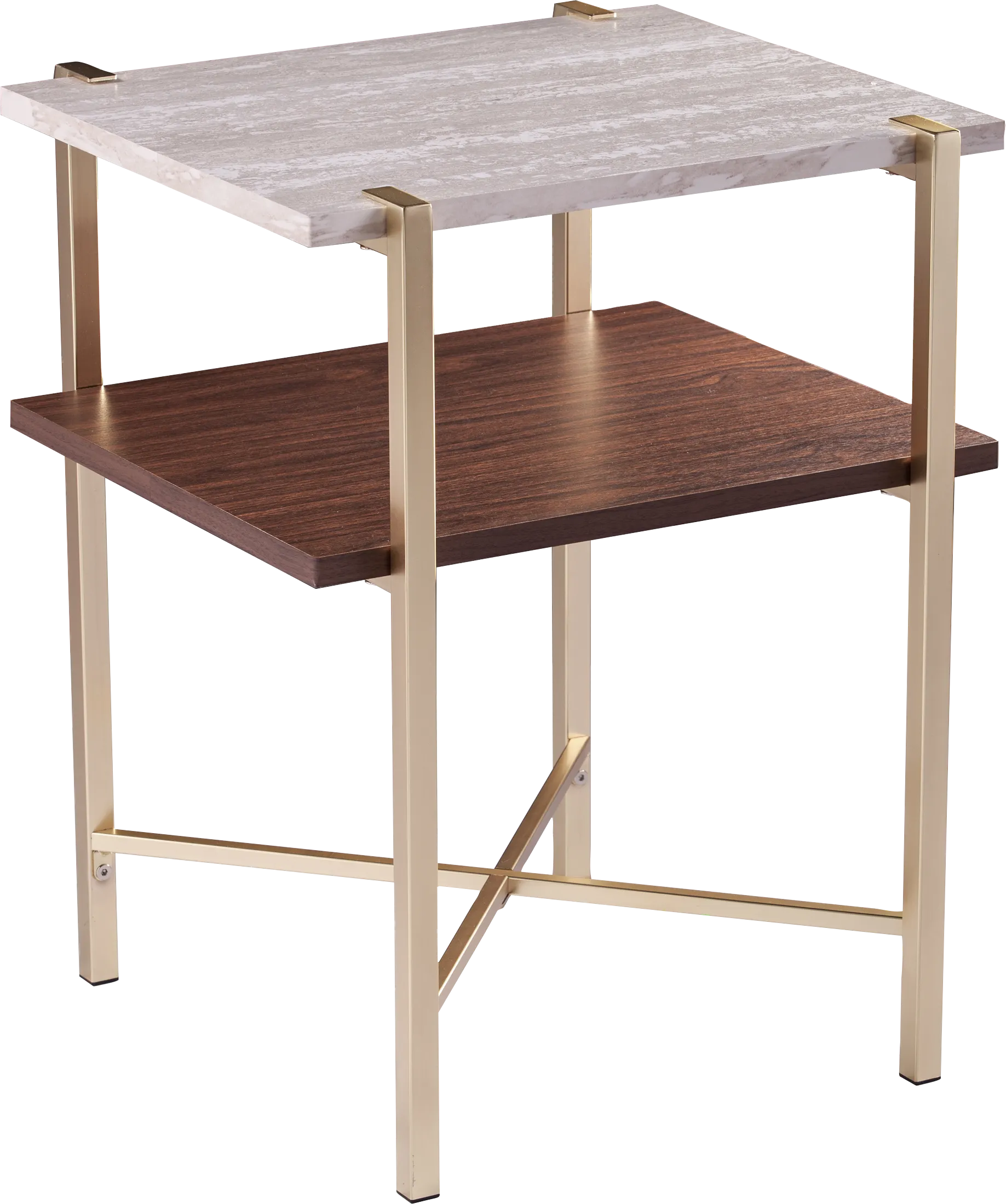 Journeyville White End Table - Thumbnail - Image 1