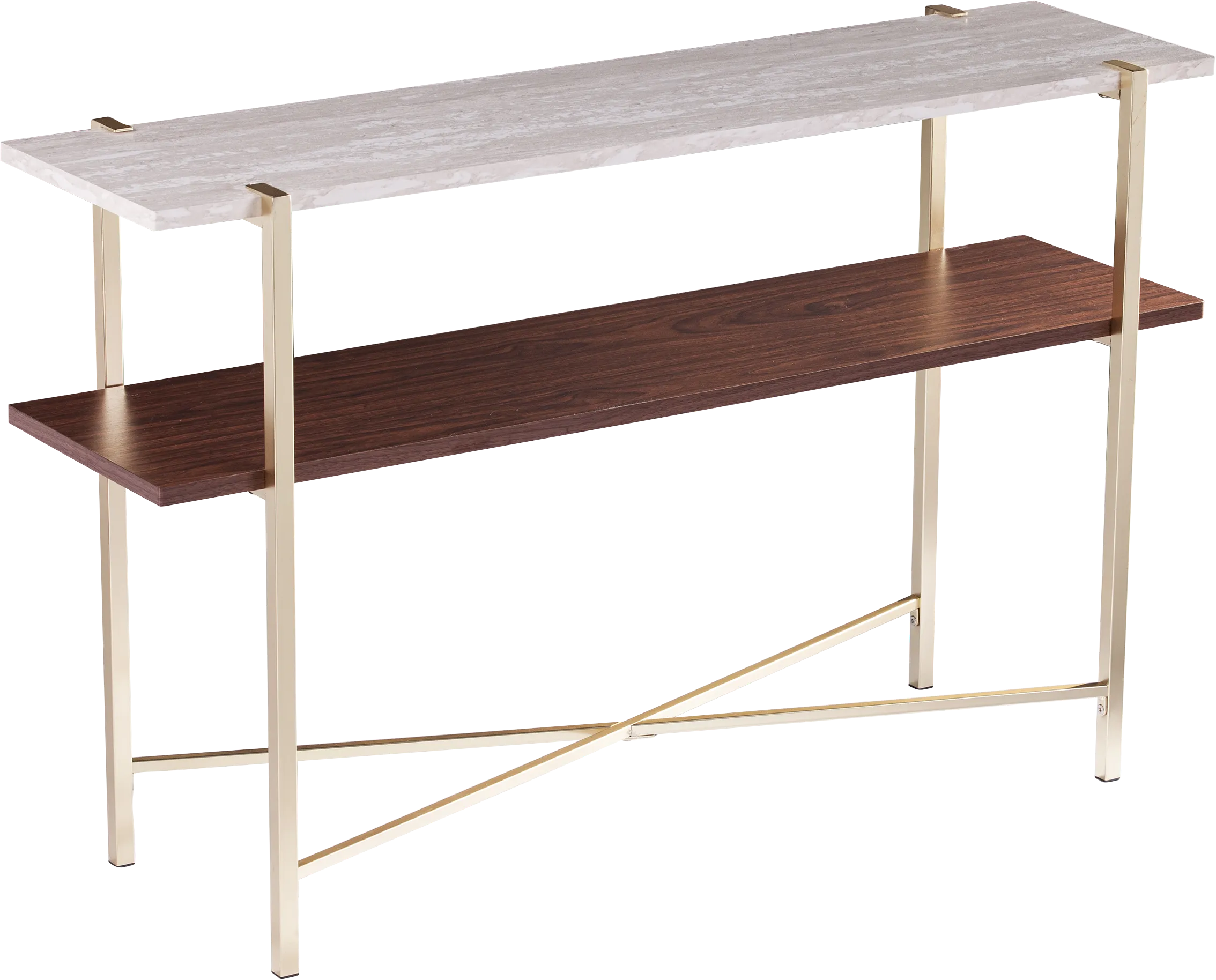 Journeyville White Sofa Table - Thumbnail - Image 1