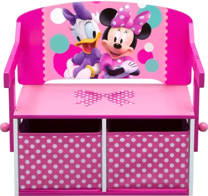 Kids Disney Minnie Mouse Pink Convertible Bench