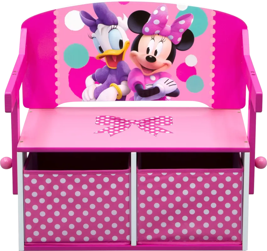 Kids Disney Minnie Mouse Pink Convertible Bench