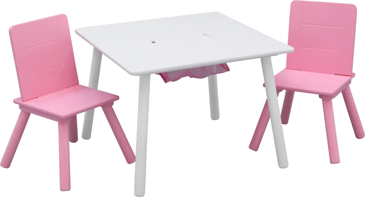 Kids Coloring Time White Table Set