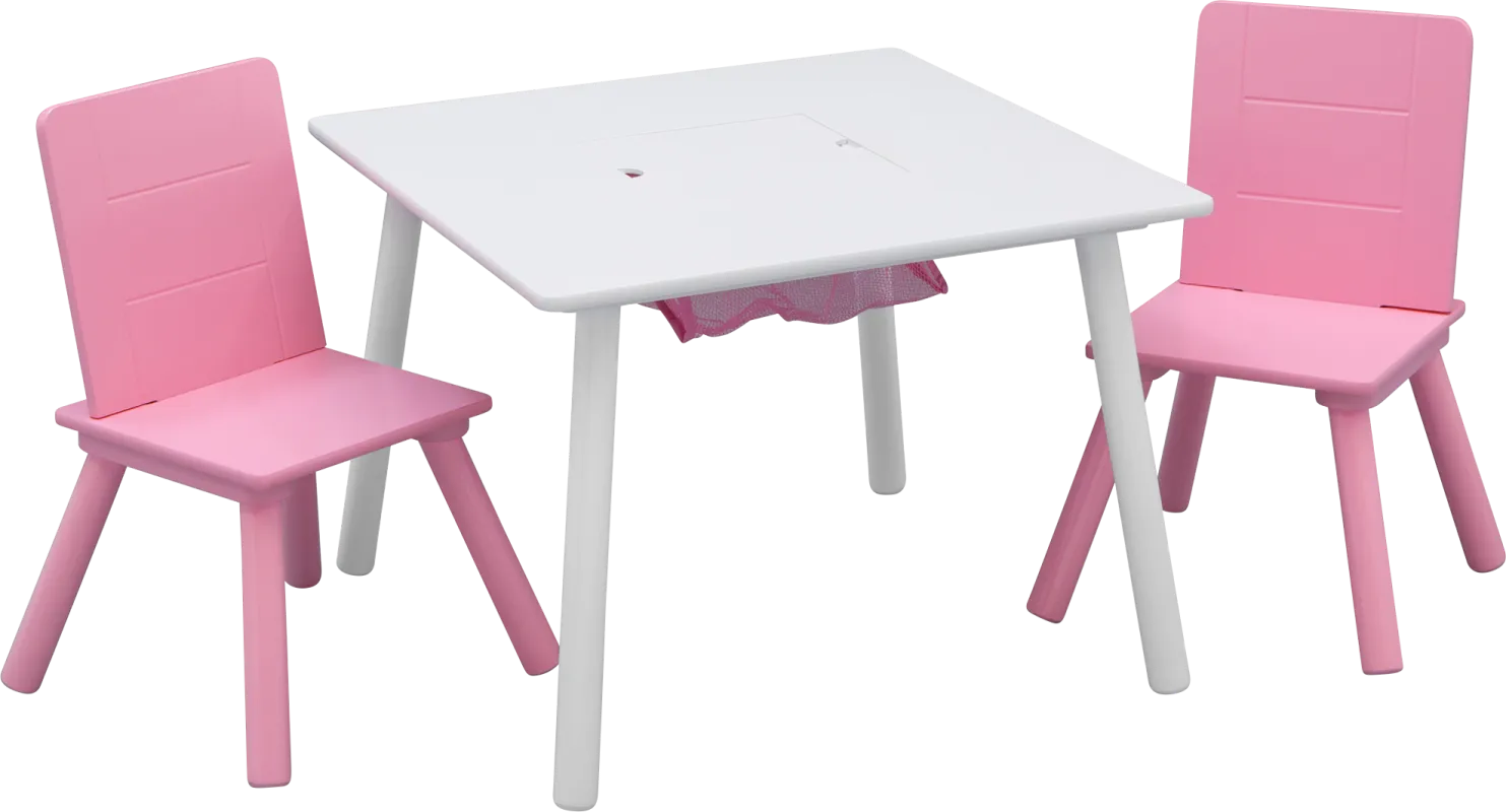 Kids Coloring Time White Table Set