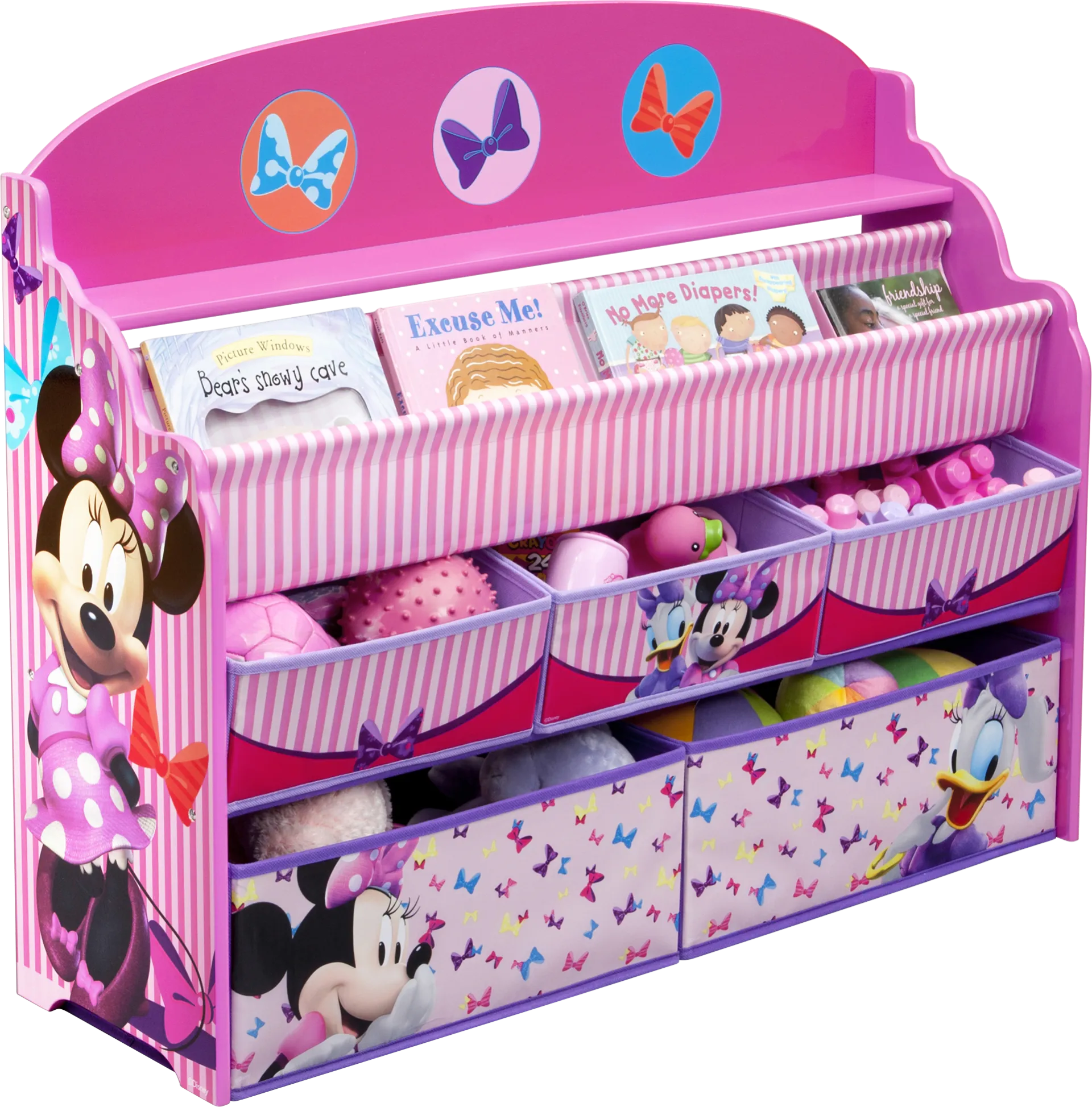 Kids Disney Minnie Mouse Pink Bookcase - Image 1