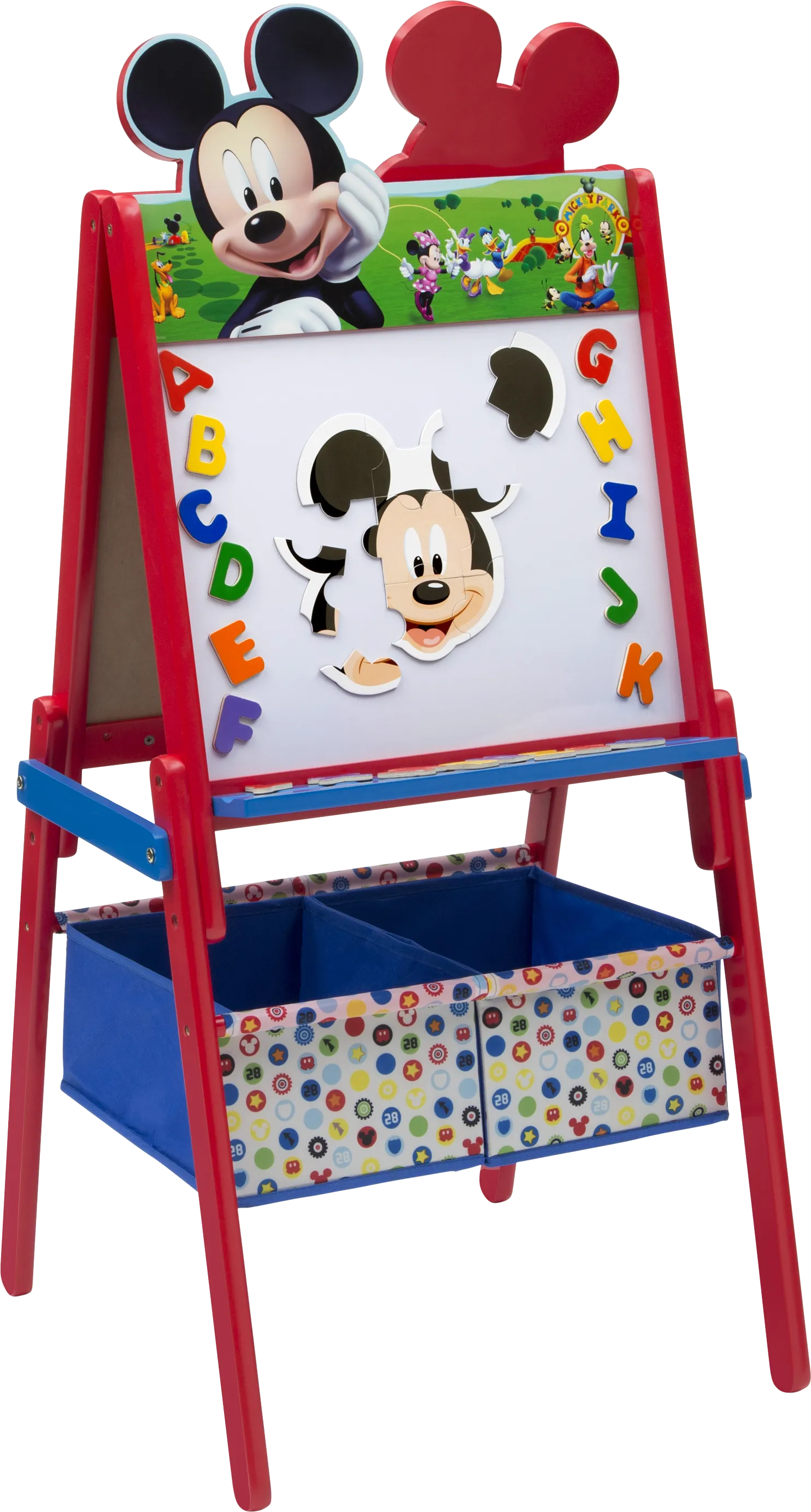 Kids Disney Mickey Mouse Red Easel with Storage - Image 1