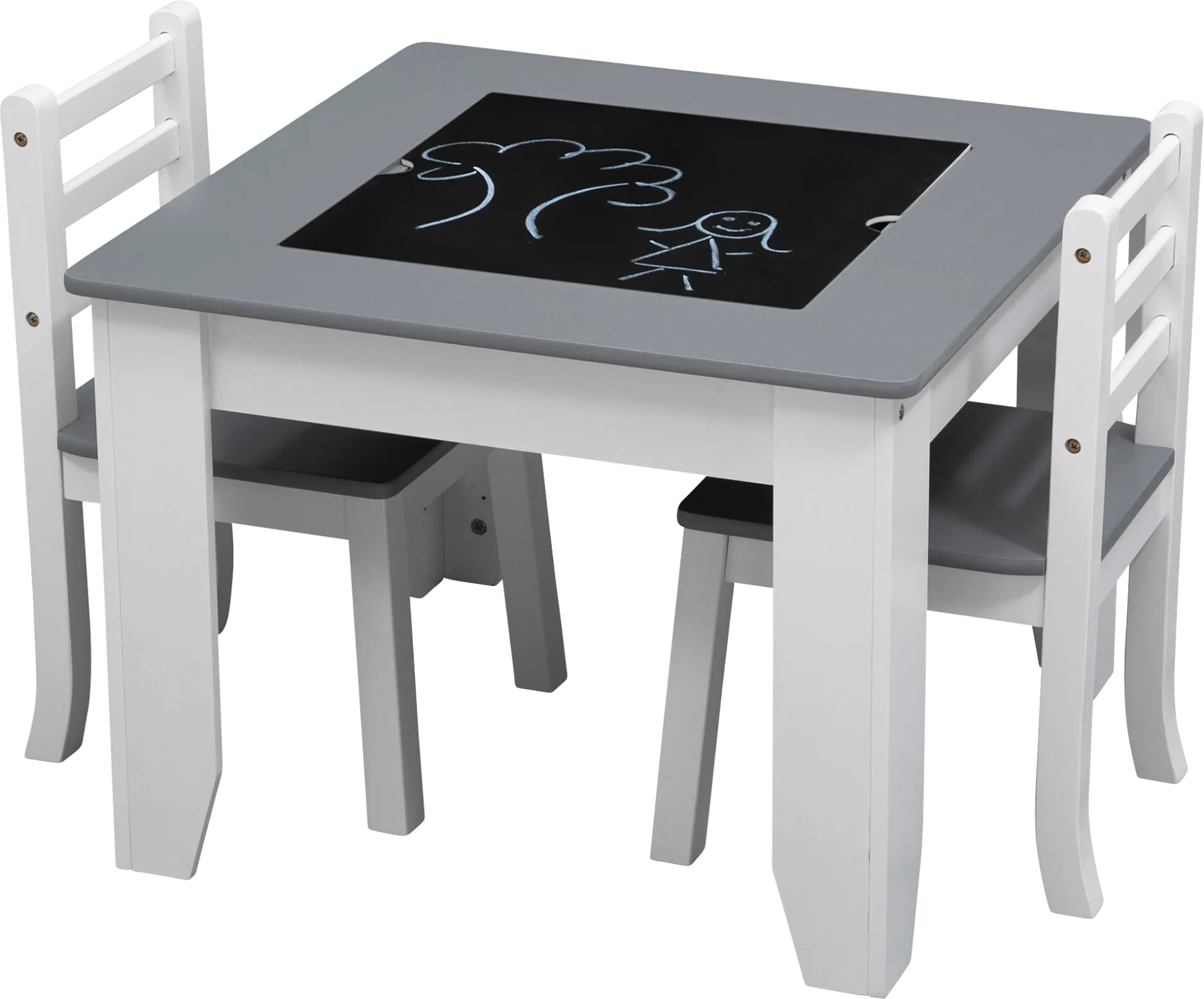 Kids Drawing Lessons Gray Table Set - Image 1