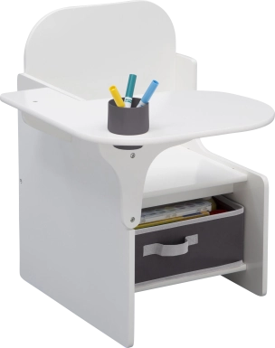 Kids Bentlee White Chair Desk