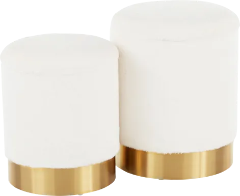 Lyerly Cream Ottoman, Set of 2