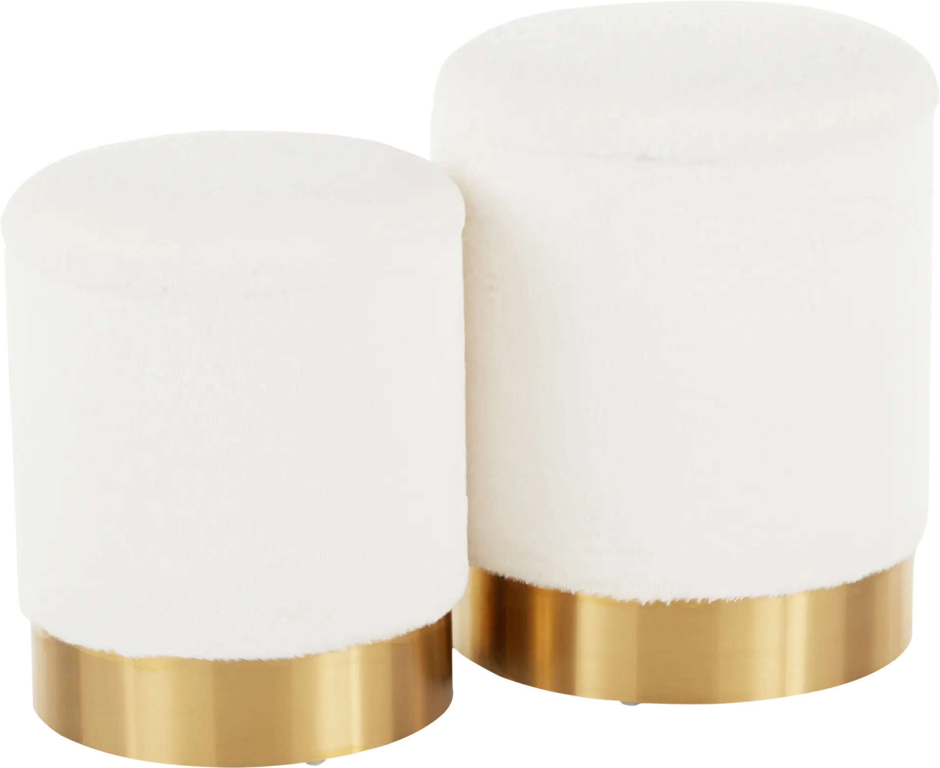 Lyerly Cream Ottoman, Set of 2